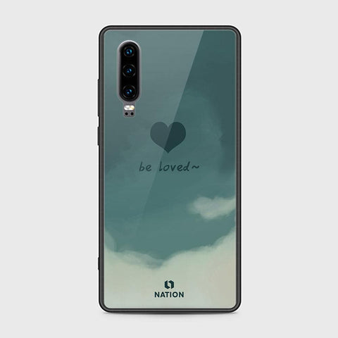 Huawei P30 Cover - ONation Heart Series - HQ Ultra Shine Premium Infinity Glass Soft Silicon Borders Case