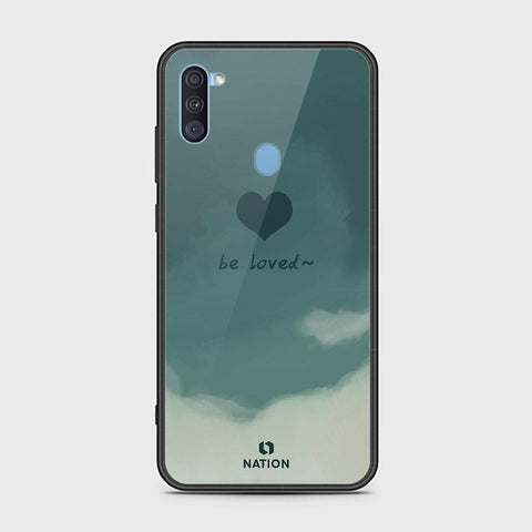 Samsung Galaxy A11 Cover - ONation Heart Series - HQ Ultra Shine Premium Infinity Glass Soft Silicon Borders Case