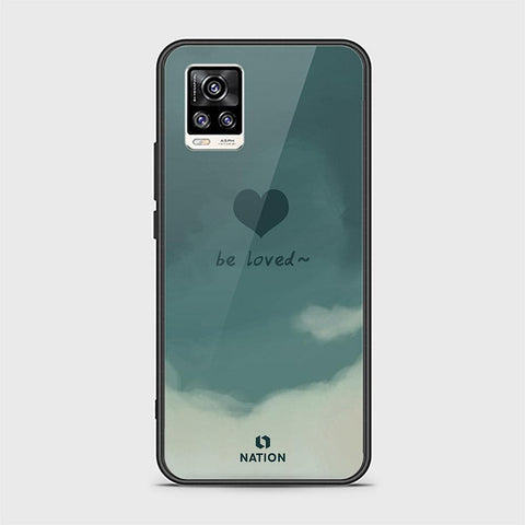 Vivo V20 Cover - ONation Heart Series - HQ Ultra Shine Premium Infinity Glass Soft Silicon Borders Case