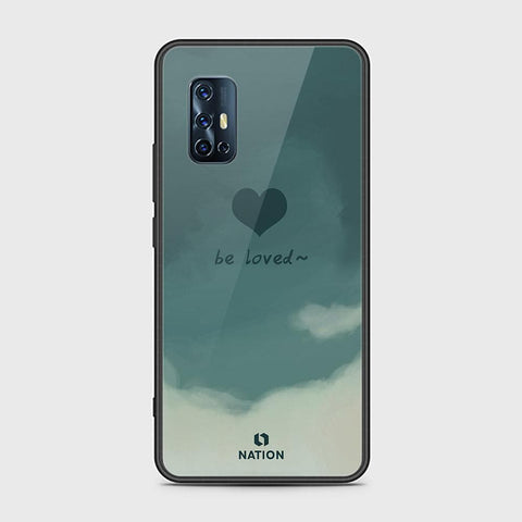 Vivo V17 Cover - ONation Heart Series - HQ Ultra Shine Premium Infinity Glass Soft Silicon Borders Case