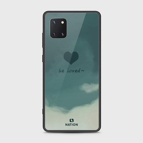 Samsung Galaxy Note 10 Lite Cover - ONation Heart Series - HQ Ultra Shine Premium Infinity Glass Soft Silicon Borders Case