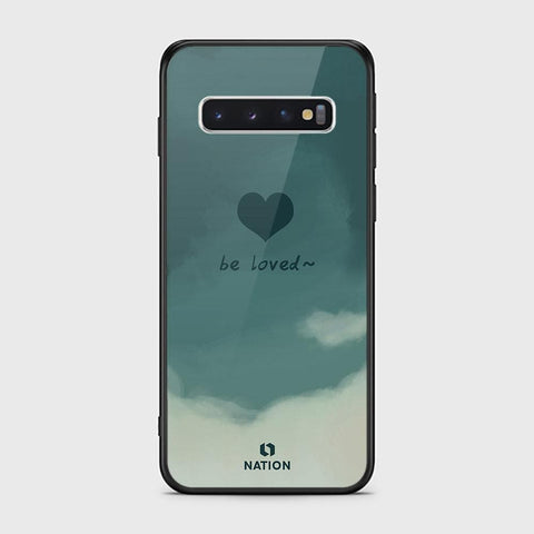 Samsung Galaxy S10 Cover - ONation Heart Series - HQ Ultra Shine Premium Infinity Glass Soft Silicon Borders Case