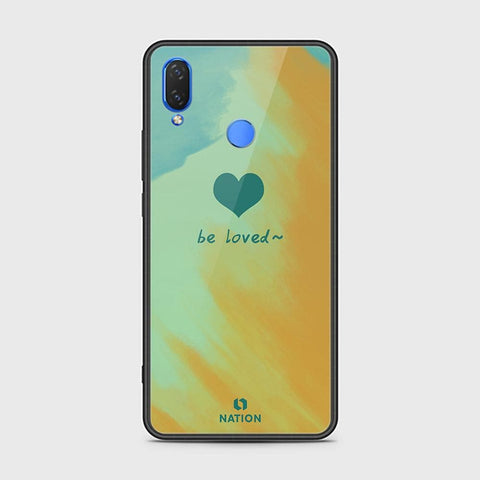 Huawei Y9 2019 Cover - ONation Heart Series - HQ Ultra Shine Premium Infinity Glass Soft Silicon Borders Case