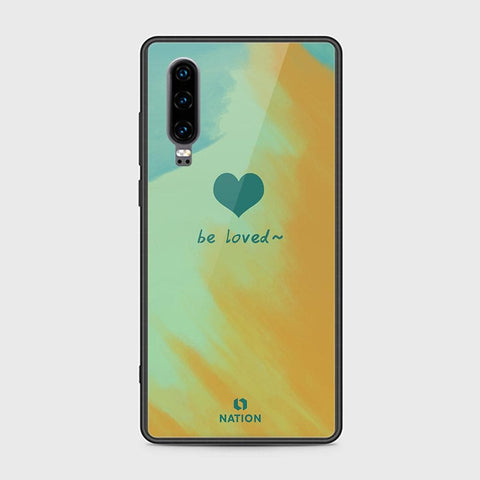 Huawei P30 Cover - ONation Heart Series - HQ Ultra Shine Premium Infinity Glass Soft Silicon Borders Case