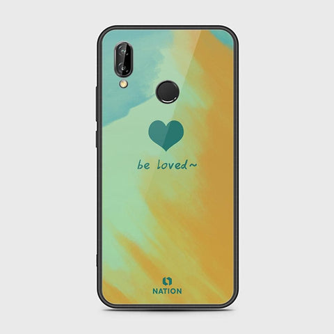 Huawei P20 Lite Cover - ONation Heart Series - HQ Ultra Shine Premium Infinity Glass Soft Silicon Borders Case