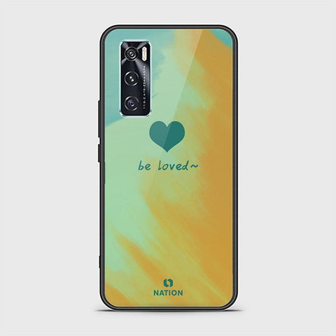 Vivo V20 SE Cover - ONation Heart Series - HQ Ultra Shine Premium Infinity Glass Soft Silicon Borders Case