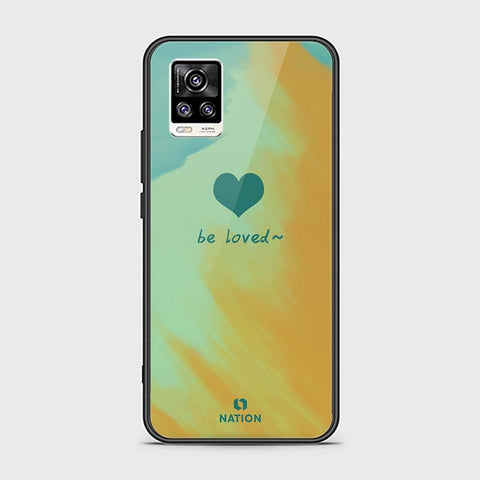 Vivo V20 Cover - ONation Heart Series - HQ Ultra Shine Premium Infinity Glass Soft Silicon Borders Case