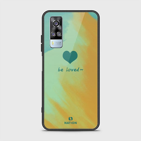 Vivo Y51s Cover - ONation Heart Series - HQ Ultra Shine Premium Infinity Glass Soft Silicon Borders Case