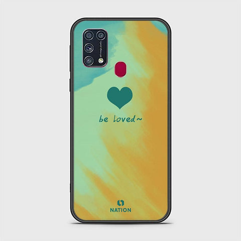 Samsung Galaxy M31 Cover - Onation Heart Series - HQ Ultra Shine Premium Infinity Glass Soft Silicon Borders Case