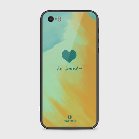 iPhone SE Cover - Onation Heart Series - HQ Ultra Shine Premium Infinity Glass Soft Silicon Borders Case