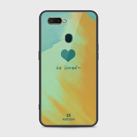 Oppo A7 Cover - Onation Heart Series - HQ Ultra Shine Premium Infinity Glass Soft Silicon Borders Case