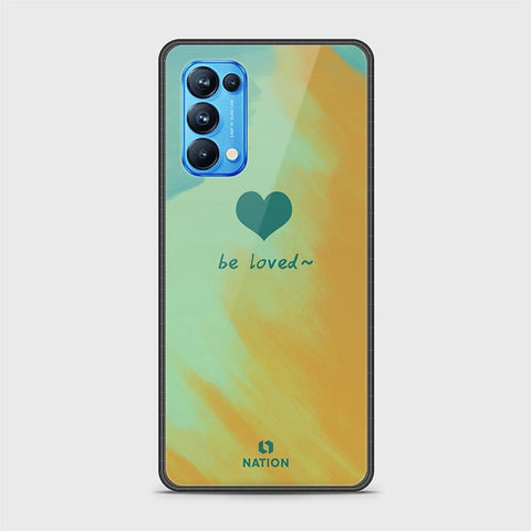 Oppo Reno 5 Pro 5G Cover - Onation Heart Series - HQ Ultra Shine Premium Infinity Glass Soft Silicon Borders Case