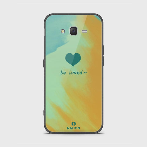 Samsung Galaxy J7 2015 Cover - Onation Heart Series - HQ Ultra Shine Premium Infinity Glass Soft Silicon Borders Case