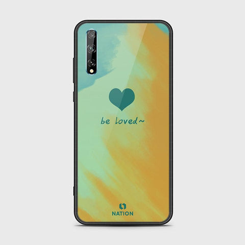 Huawei Y8p Cover - Onation Heart Series - HQ Ultra Shine Premium Infinity Glass Soft Silicon Borders Case