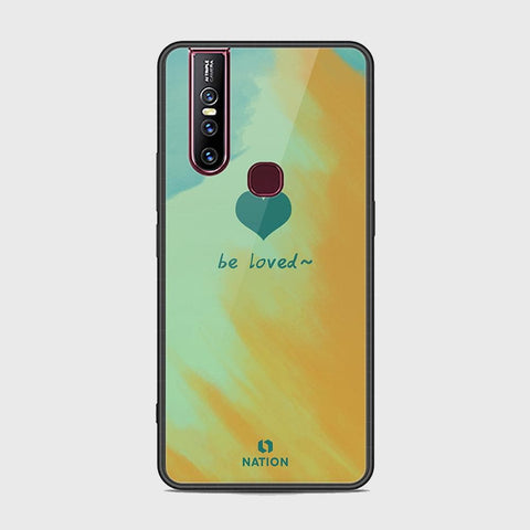 Vivo V15 Cover - Onation Heart Series - HQ Ultra Shine Premium Infinity Glass Soft Silicon Borders Case