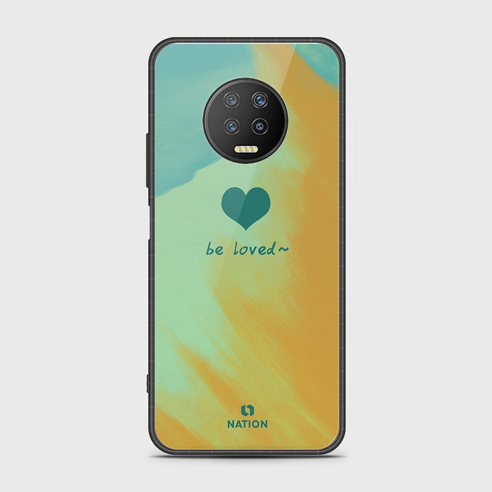 Infinix Note 7 Cover- Onation Heart Series - HQ Ultra Shine Premium Infinity Glass Soft Silicon Borders Case