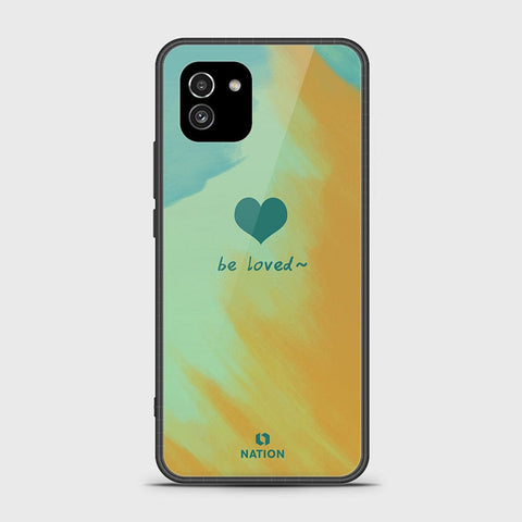 Samsung Galaxy A03 Cover- Onation Heart Series - HQ Ultra Shine Premium Infinity Glass Soft Silicon Borders Case