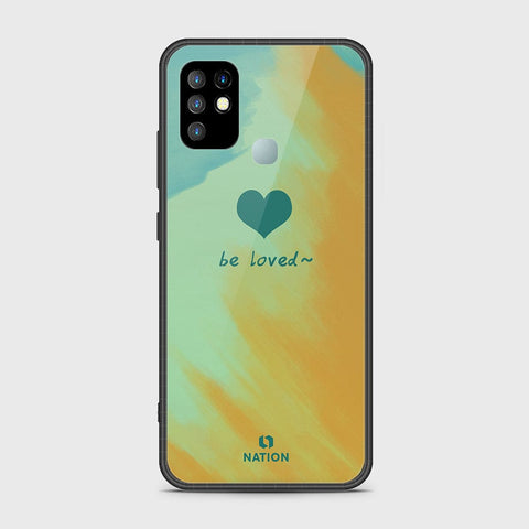 Infinix Hot 10 Cover- Onation Heart Series - HQ Ultra Shine Premium Infinity Glass Soft Silicon Borders Case