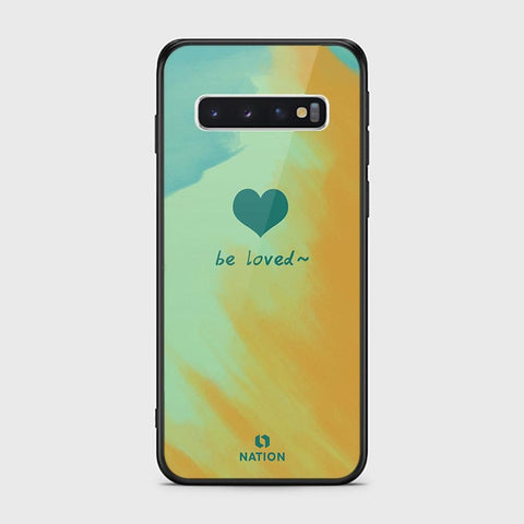 Samsung Galaxy S10 Cover - ONation Heart Series - HQ Ultra Shine Premium Infinity Glass Soft Silicon Borders Case