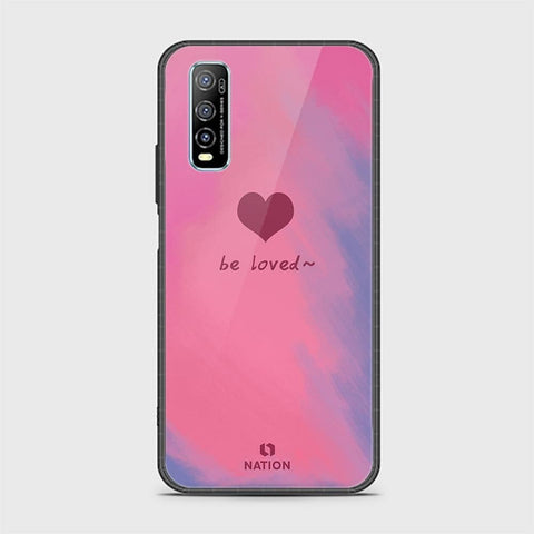 Vivo Y70s Cover - ONation Heart Series - HQ Ultra Shine Premium Infinity Glass Soft Silicon Borders Case