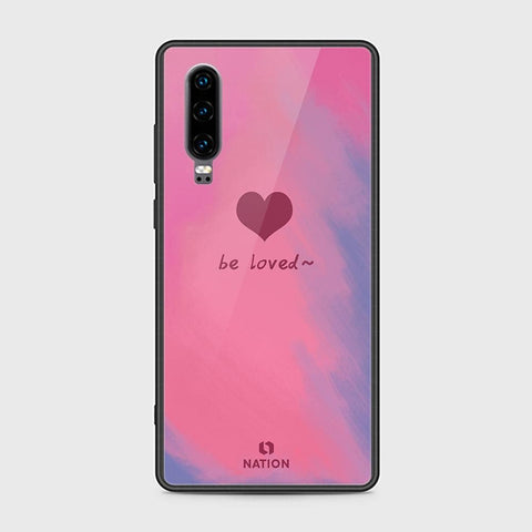 Huawei P30 Cover - ONation Heart Series - HQ Ultra Shine Premium Infinity Glass Soft Silicon Borders Case