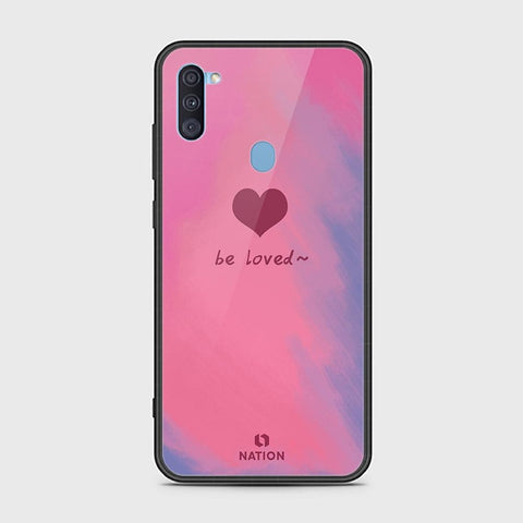 Samsung Galaxy A11 Cover - ONation Heart Series - HQ Ultra Shine Premium Infinity Glass Soft Silicon Borders Case