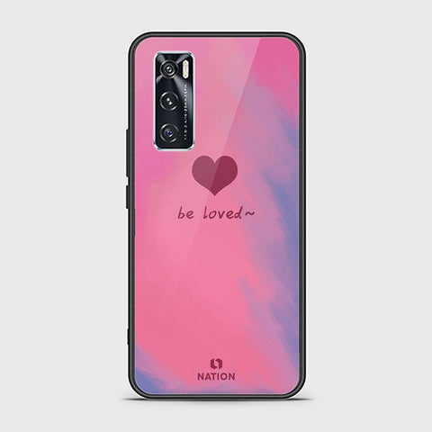 Vivo V20 SE Cover - ONation Heart Series - HQ Ultra Shine Premium Infinity Glass Soft Silicon Borders Case
