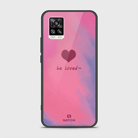 Vivo V20 Cover - ONation Heart Series - HQ Ultra Shine Premium Infinity Glass Soft Silicon Borders Case