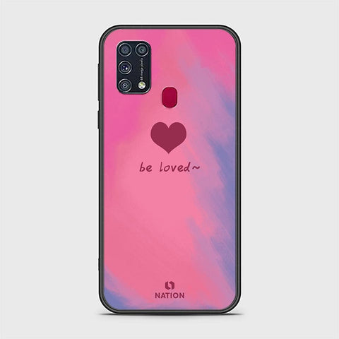 Samsung Galaxy M31 Cover - Onation Heart Series - HQ Ultra Shine Premium Infinity Glass Soft Silicon Borders Case