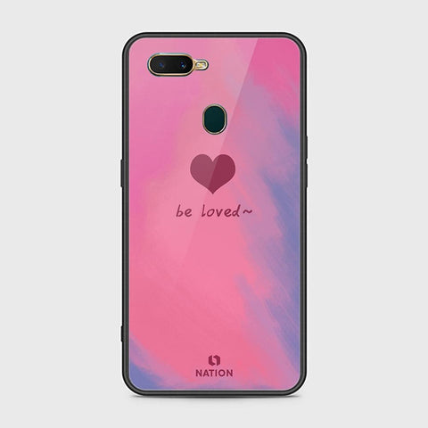 Oppo A7 Cover - Onation Heart Series - HQ Ultra Shine Premium Infinity Glass Soft Silicon Borders Case