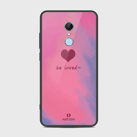 Xiaomi Redmi 5 Cover - Onation Heart Series - HQ Ultra Shine Premium Infinity Glass Soft Silicon Borders Case