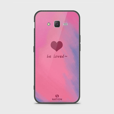 Samsung Galaxy J7 2015 Cover - Onation Heart Series - HQ Ultra Shine Premium Infinity Glass Soft Silicon Borders Case