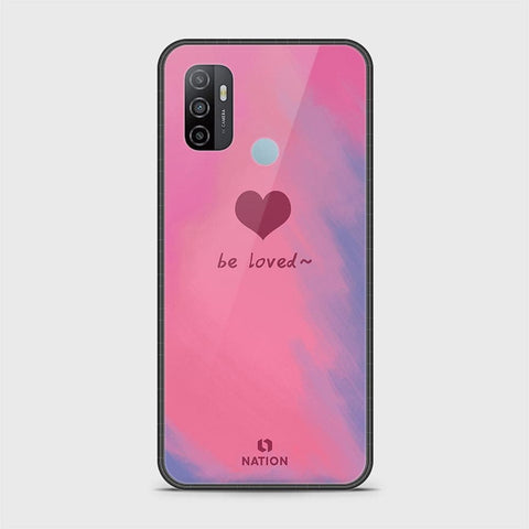 Oppo A53s Cover - Onation Heart Series - HQ Ultra Shine Premium Infinity Glass Soft Silicon Borders Case