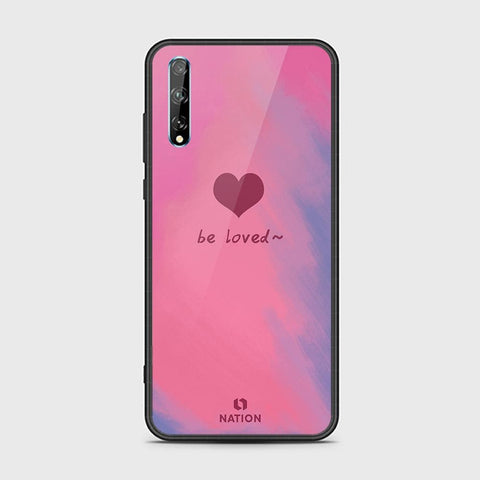 Huawei Y8p Cover - Onation Heart Series - HQ Ultra Shine Premium Infinity Glass Soft Silicon Borders Case