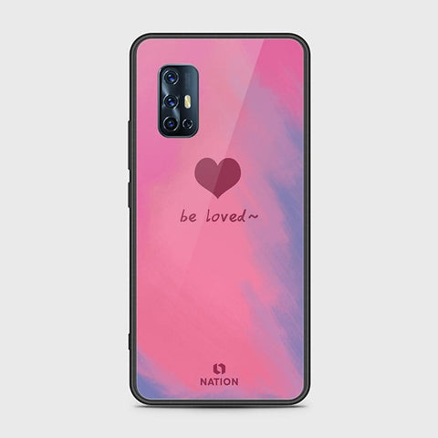 Vivo V17 Cover - ONation Heart Series - HQ Ultra Shine Premium Infinity Glass Soft Silicon Borders Case