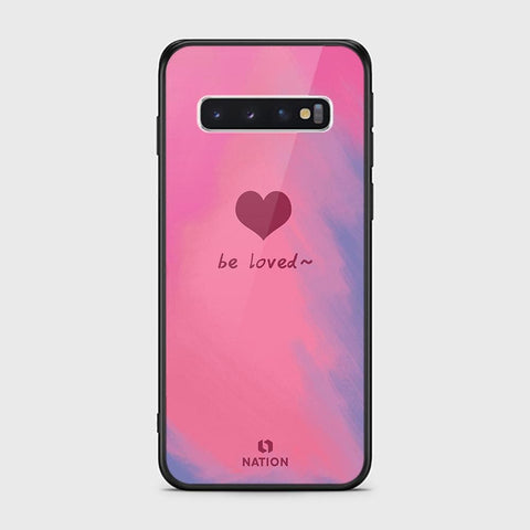 Samsung Galaxy S10 Cover - ONation Heart Series - HQ Ultra Shine Premium Infinity Glass Soft Silicon Borders Case