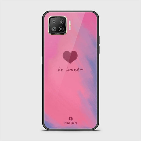 Oppo Reno 4 Lite Cover - ONation Heart Series - HQ Ultra Shine Premium Infinity Glass Soft Silicon Borders Case