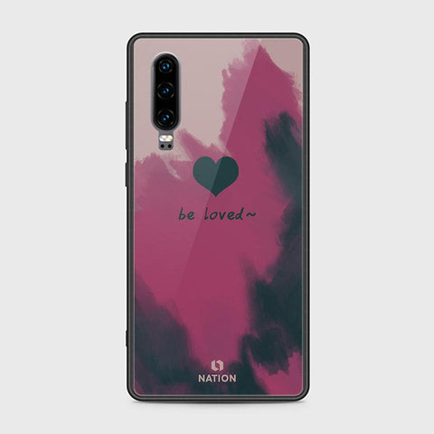 Huawei P30 Cover - ONation Heart Series - HQ Ultra Shine Premium Infinity Glass Soft Silicon Borders Case