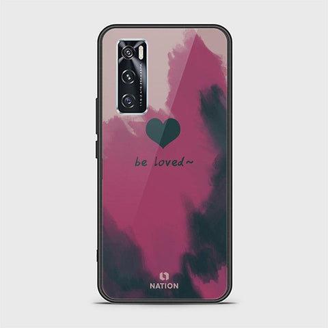 Vivo V20 SE Cover - ONation Heart Series - HQ Ultra Shine Premium Infinity Glass Soft Silicon Borders Case