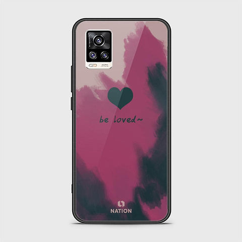 Vivo V20 Cover - ONation Heart Series - HQ Ultra Shine Premium Infinity Glass Soft Silicon Borders Case