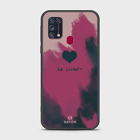 Samsung Galaxy M31 Cover - Onation Heart Series - HQ Ultra Shine Premium Infinity Glass Soft Silicon Borders Case