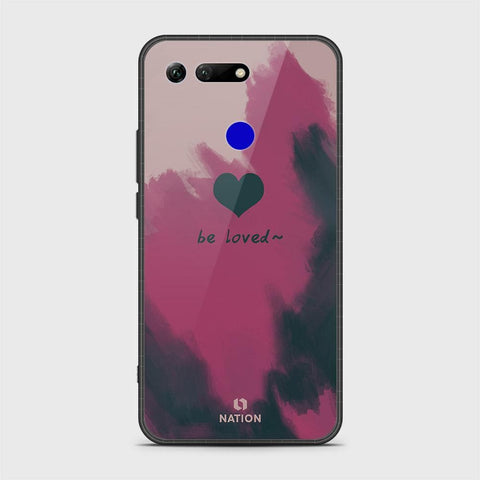 Huawei Honor View 20 Cover - Onation Heart Series - HQ Ultra Shine Premium Infinity Glass Soft Silicon Borders Case