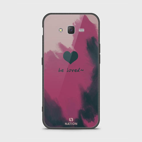 Samsung Galaxy J7 2015 Cover - Onation Heart Series - HQ Ultra Shine Premium Infinity Glass Soft Silicon Borders Case