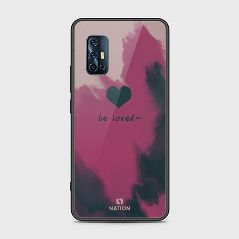 Vivo V17 Cover - ONation Heart Series - HQ Ultra Shine Premium Infinity Glass Soft Silicon Borders Case