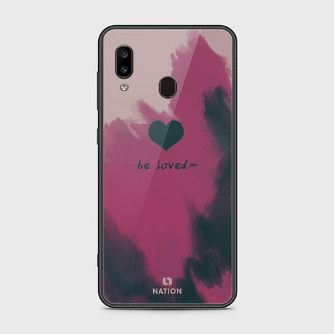 Samsung Galaxy A20 Cover - ONation Heart Series - D131 - HQ Ultra Shine Premium Infinity Glass Soft Silicon Borders Case ( Fast Delivery )
