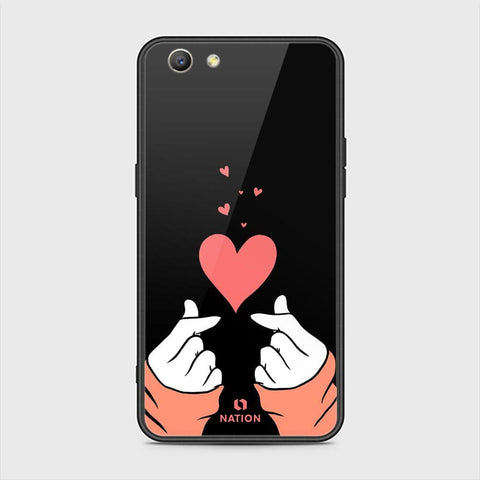 Oppo F1S Cover - ONation Heart Series - HQ Ultra Shine Premium Infinity Glass Soft Silicon Borders Case