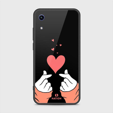 Huawei Honor 8A Cover - ONation Heart Series - HQ Ultra Shine Premium Infinity Glass Soft Silicon Borders Case