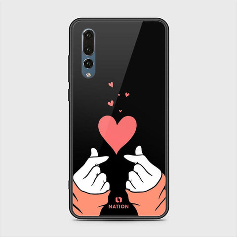 Huawei P20 Pro Cover - ONation Heart Series - HQ Ultra Shine Premium Infinity Glass Soft Silicon Borders Case