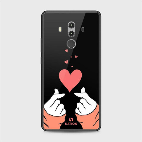 Huawei Mate 10 Pro Cover - ONation Heart Series - HQ Ultra Shine Premium Infinity Glass Soft Silicon Borders Case