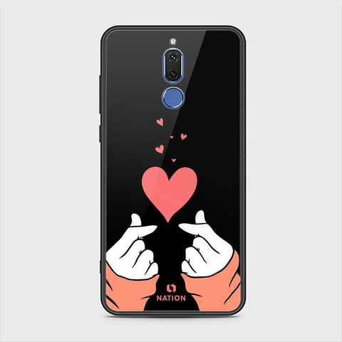 Huawei Mate 10 Lite Cover - ONation Heart Series - HQ Ultra Shine Premium Infinity Glass Soft Silicon Borders Case